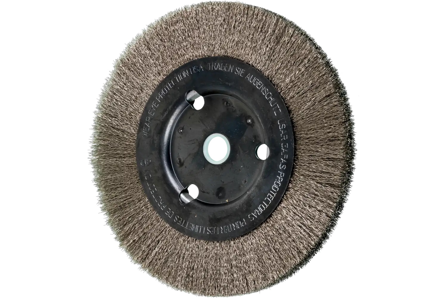 Picture of Pferd Crimped Wire Wheel Brush 6" Dia Narrow Face .006 Stainless Steel 5/8-1/2" Arbor